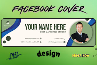 create a professional facebook cover or linkedin cover