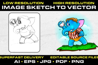 turn your drawing to awesome vector or digital art