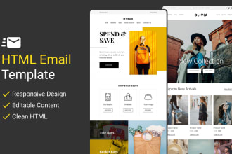 design and code an HTML email template or newsletter