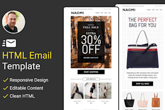 design and code an HTML email template or newsletter