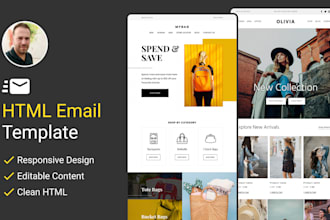 design and code an HTML email template or newsletter