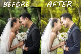 do wedding photo editing and color correction