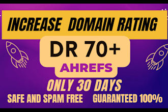 increase domain rating DR 70 plus quickly