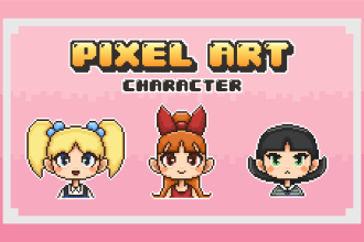 create awesome cute pixel art characters for you