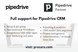 provide complete pipedrive CRM services