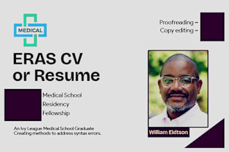 improve graduate school medical eras CV resume amcas work