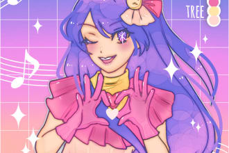 create aesthetic cute and simple art