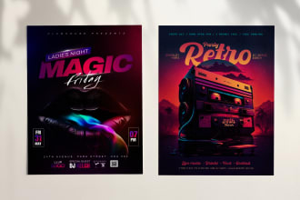 design party flyers, dj, hip hop, sports, event flyers, club flyer