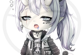 make you a kawaii or cute chibi for your needs