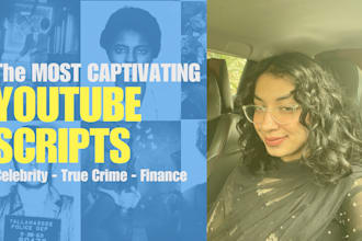 write awesome celebrity, crime, and finance scripts