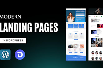 design premium wordpress website with divi and responsive landing pages
