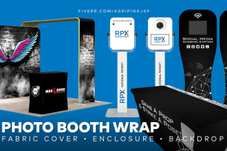design a custom photo booth fabric cover, wrap, or backdrop