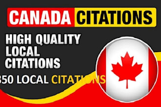 350 canada local citations and directory submission for local SEO