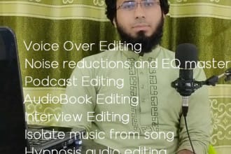 do professional audio edit editing and noise reduction and improve your audio