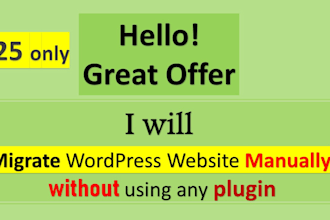 migrate wordpress website manually
