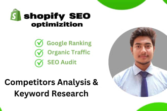 do competitor analysis for shopify website to rank first page in google