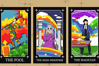 draw tarot card, zodiac, tcg, card game or any card you want in any style