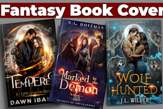 do fantasy book cover, romance book cover and ebook cover in just 3 hours