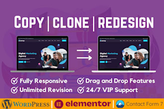 design copy clone website with affordable price