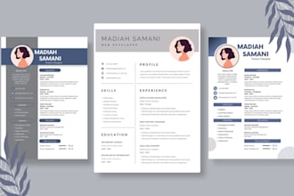 design a professional and formal resume CV design