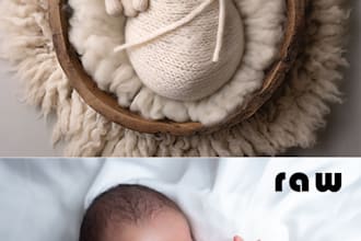 newborn retouching and background compositing services