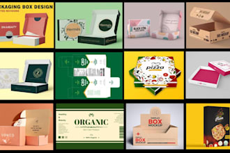 do packaging box design, mailer, shipping, craft, pizza and amazon box design
