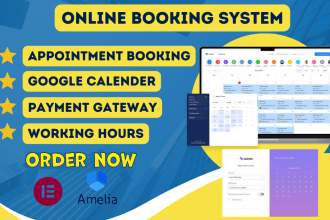 install the amelia booking plugin and create an appointment booking website