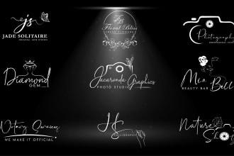 do 3 unique handwritten luxury signature logo designs with free copyrights
