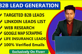 do b2b business leads, life insurance, email database, google scraping, ai leads