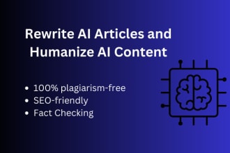 rewrite ai articles and humanize ai content