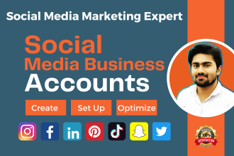 create and set up all social media accounts, manage social media pages