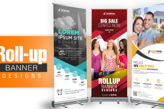 design creative roll up banners