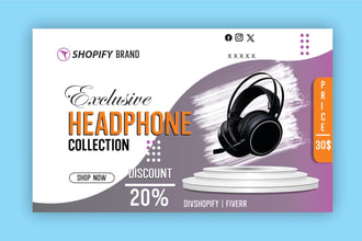 design an attractive shopify web banner that converts