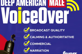 record TV radio and online ad voiceover