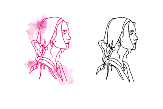 do linear illustrations in color or black and white
