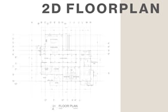 draw 2d architecture floor plan with furniture