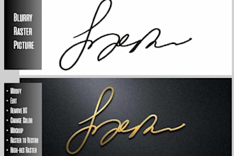 digitalise your handwritten signature to vector format