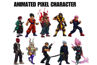 design pixel art with sprite sheet, pixel art animation