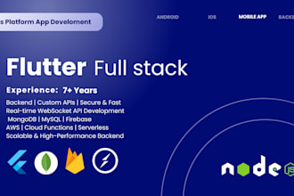 flutter, react, node js full stack with creative apps