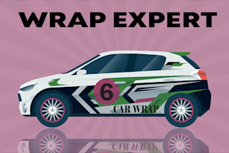 create any vehicle, van, truck, bike, semi truck, bus wrap design
