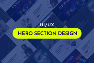 design clean website hero section and landing page in figma