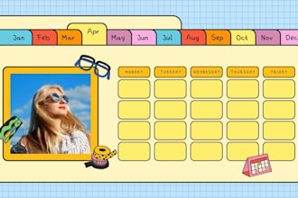 make google and canva custom calendar desing pdf, jpg, png