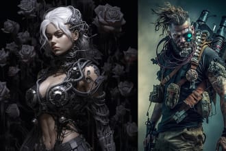 create a fantasy character concept art