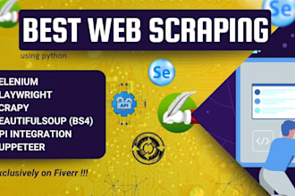 create your python program, code for web scraping super fast