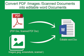 convert images,pdf,scanned img to microsoft editable document