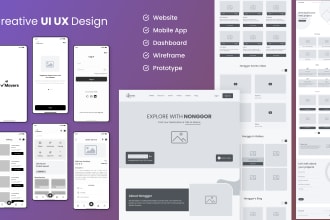 do UX UI wireframe design and user flow for web and app