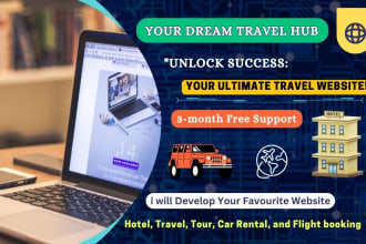 build a wordpress website for hotel, travel, tour, car rental, and flight