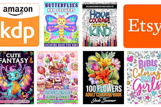 create coloring book for amazon KDP project and low content books