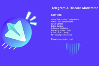 be your telegram moderator , group moderator ,telegram admin