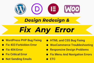 expertly fix wordpress website and woocommerce issues or bug